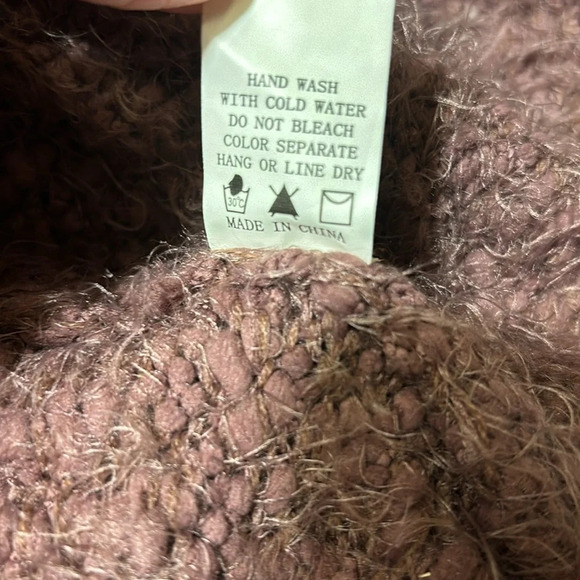 Dreamers by Durant Fuzzy, Popcorn, Chunky Open Front Cardigan with Pockets - Picture 5 of 10